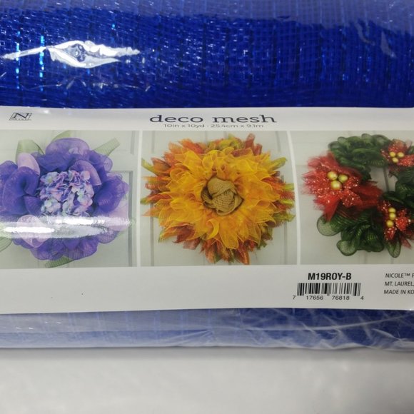2 Rolls Deco Mesh Wreath Making Crafts Blue - Picture 2 of 5